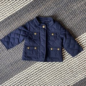Classic navy quilted jacket